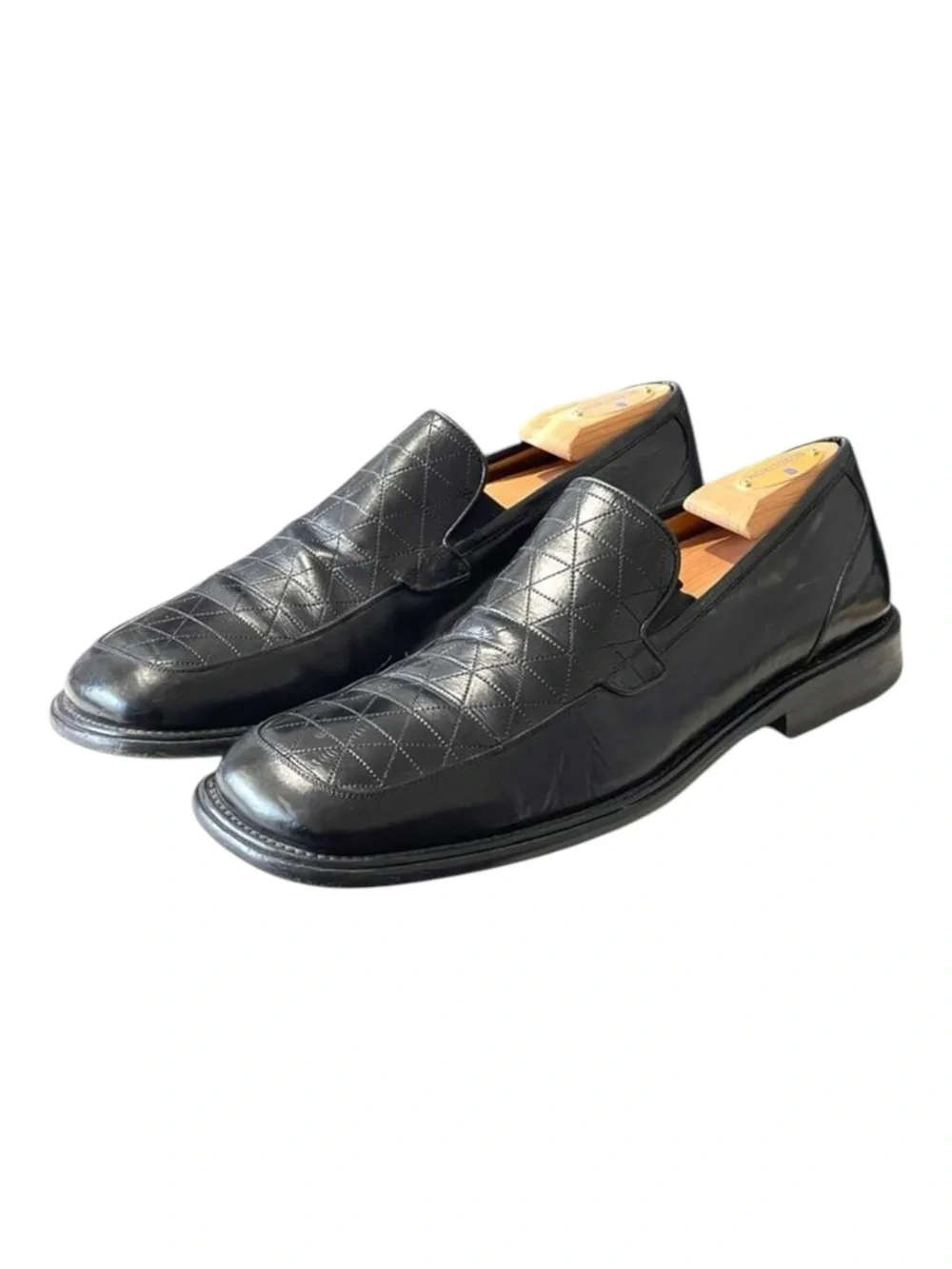 Avventura ᪣ Hand Crafted Quilted Detail Dress Shoe Loafers ᪣ Black Leather ᪣ 10M